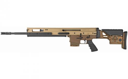 FN America SCAR 20S NRCH, Semi-Automatic Rifle, 6.5 Creedmoor, 20 Barrel, 1:8 Twist, Flat Dark Earth, Precision Adjustable for LOP and Comb Height Synthetic Stock, Adjustable Cheek Piece, Hogue Rubber Grip, Two Stage Match Geissele Super SCAR Trigger, 10 Rounds, Made in the U.S.A., BLEM (Damaged Case and Scratches on Rail) 38-100543-2