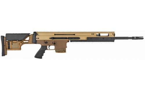 FN America SCAR 20S NRCH, Semi-Automatic Rifle, 6.5 Creedmoor, 20" Barrel, 1:8 Twist, Flat Dark Earth, Precision Adjustable for LOP and Comb Height Synthetic Stock, Adjustable Cheek Piece, Hogue Rubber Grip, Two Stage Match Geissele Super SCAR Trigger, 10 Rounds, Made in the U.S.A., BLEM (Damaged Case and Scratches on Rail) 38-100543-2