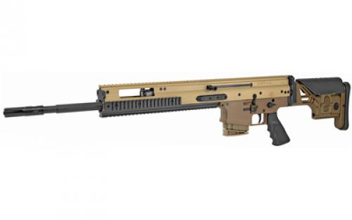 FN America SCAR 20S NRCH, Semi-Automatic Rifle, 6.5 Creedmoor, 20" Barrel, 1:8 Twist, Flat Dark Earth, Precision Adjustable for LOP and Comb Height Synthetic Stock, Adjustable Cheek Piece, Hogue Rubber Grip, Two Stage Match Geissele Super SCAR Trigger, 10 Rounds, Made in the U.S.A., BLEM (Damaged Case and Scratches on Rail) 38-100543-2