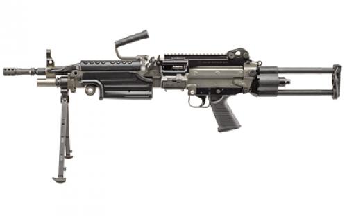 FN America M249S, Semi-automatic Rifle, Steel Frame, 556NATO, Para 16.1 Chrome Lined Cold Hammer Forged Barrel, Matte Finish, Para Black, Rotating/Telescoping Metal Buttstock Assembly With Hydraulic Recoil Buffer System And Non-Slip Buttplate Stock, Adjustable Primary Sights, Standard Disintegrating Link Belt-Fed, Includes Integral Steel Bipod 46-100171