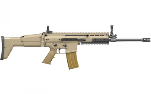 FN America SCAR 16S NRCH, Semi-automatic Rifle, 223 Rem/556NATO, 16.25 Barrel, Flat Dark Earth, Synthetic Stock, Adjustable Sights, 10 Rounds, Made in the U.S.A. 98601-2