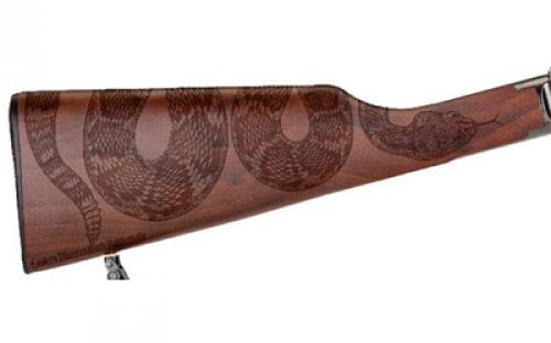 Heritage Rough Rider Rancher, Single Action Rifle, 22LR 16" Barrel, Eastern Diamondback Rattlesnake Engraved Stock, Adjustable Sights, 6 Rounds BR226B16HSWB14