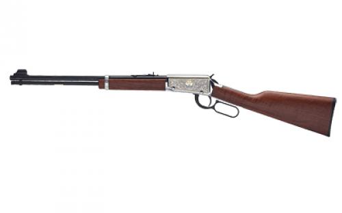 Henry Repeating Arms Lever Action, 25th Anniversary Edition, 18.5 Barrel, Blue Finish, Nickel Plated Engraved Receiver, American Walnut Stock, Adjustable Sights, 15Rd H001-25