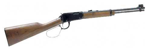 Henry Repeating Arms Lever Action, Carbine, 22LR, 16.125 Barrel, Blued Finish, Walnut Stock, Adjustable Sights, 15Rd, Large Loop Lever H001L