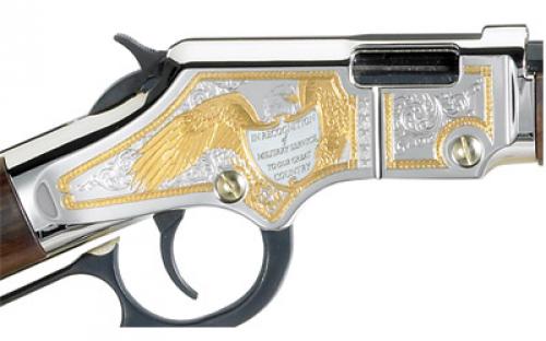 Henry Repeating Arms Golden Boy, Lever Action, 22LR, 20" Octagon Barrel, Brass Receiver, Walnut Stock, Adjustable Sights, 16Rd, Engraved H004MS2