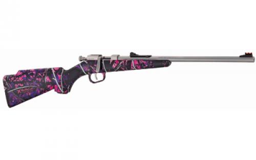 Henry Repeating Arms Mini Bolt Action, Compact Rifle, 22LR, 16.25 Stainless Barrel, Muddy Girl Camo, Williams Fire Sights, Single Shot H005MG