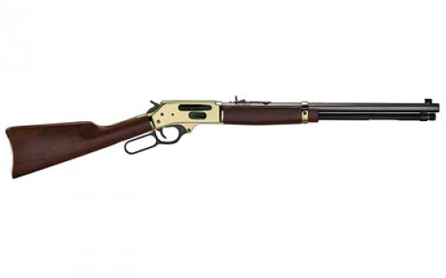 Henry Repeating Arms Brass, Lever Action Rifle, 30-30 Winchester, 20 Octagon Barrel, Brass Receiver, Side Load Gate, Large Loop Lever, Fully Adjustable Semi Buckhorn Sights, American Walnut Stock, 5 Rounds H009BGL