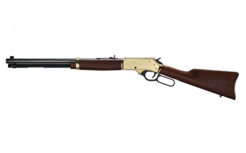 Henry Repeating Arms Brass, Lever Action Rifle, 30-30 Winchester, 20 Octagon Barrel, Brass Receiver, Side Load Gate, Fully Adjustable Semi Buckhorn Sights, American Walnut Stock, 5 Rounds H009BG