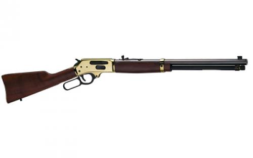 Henry Repeating Arms Brass, Lever Action Rifle, 30-30 Winchester, 20" Octagon Barrel, Brass Receiver, Side Load Gate, Fully Adjustable Semi Buckhorn Sights, American Walnut Stock, 5 Rounds H009BG