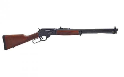 Henry Repeating Arms Steel, Lever Action Rifle, 360 Buckhammer, 20" Round Barrel, Blued Steel, Side Gate, Large Loop Lever, Fully Adjustable Semi Buckhorn Sights, American Walnut Stock, 5 Rounds H009G-360BH