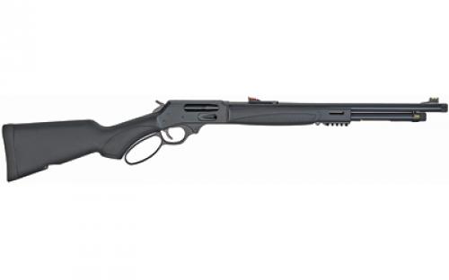 Henry Repeating Arms Lever Action X, Lever Action, 45-70 Government, 20 Threaded Barrel, Blued Finish, Black Synthetic Stock, M-Lok, Large Loop Lever, Picatinny Rail, 4Rd, Brass Drilled and Tapped for a Weaver 63B Mount, Adjustable Fiber Optic Sights H010X