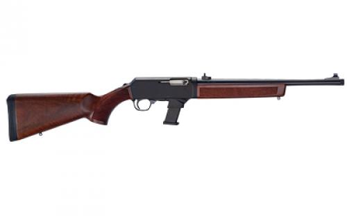 Henry Repeating Arms Homesteader, Semi-automatic, Rifle, 9mm, 16.37" Barrel, Threaded 1/2x28, Walnut Stock, Anodized Finish, Black, Drilled and Tapped for Optic Rail, Ghost Ring Sights, (1)-5 Round Magazine, (1)-10 Round Magazine, Includes Magwell for Glock Style Magazines H027-H9G