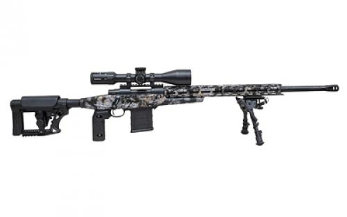 Howa 1500, Bolt Action Rifle, 308 Winchester, 24" Heavy Barrel, Threaded 5/8x24, Cerakote Finish, Kryptek Skyfall, APC Chassis, Luth AR Adjustable Stock, H.A.C.T 2 Stage Trigger, Right Hand, 10 Rounds, 3 Magazines, Includes Nikko Sterling Diamond Long Range 4-16x50 Optic, 2 Grips and Bipod HCRA308SKY