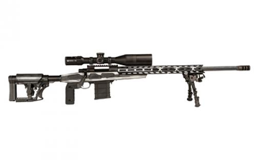 Howa 1500, Bolt Action Rifle, 6.5 Creedmoor, 24 Heavy Threaded Barrel, Gray, APC Chassis, Right Hand, 10 Rounds, Includes 3 Mags, 2 Grips, and Bipod HCRA72507USGMDT