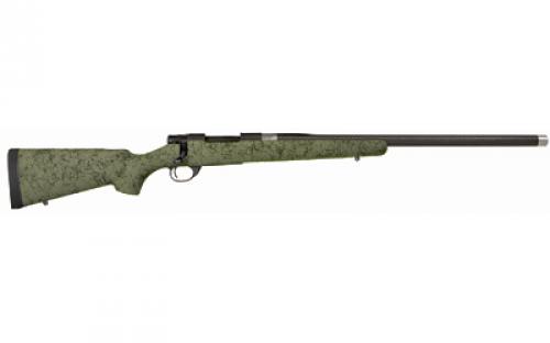 Howa 1500, Bolt Action Rifle, 6.5 Creedmoor, 24 Threaded Barrel, HS Precision Green Carbon Fiber with Black Webbing Fiberglass Stock, Right Hand, 4 Round Mag, Manual Safety HSCF65CGRN