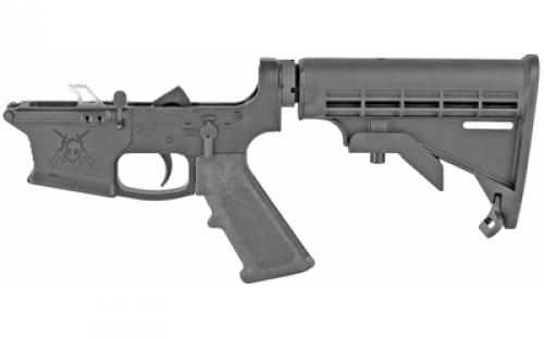 KE Arms KE-9, Complete Lower Receiver, Semi-automatic, 9MM, Accepts Glock OEM and After Market Glock Style Magazines, Mil-Spec 6 Position Stock, Black 1-50-01-063