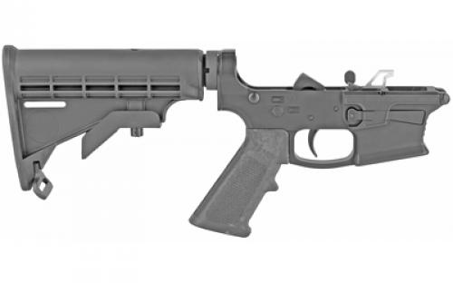 KE Arms KE-9, Complete Lower Receiver, Semi-automatic, 9MM, Accepts Glock OEM and After Market Glock Style Magazines, Mil-Spec 6 Position Stock, Black 1-50-01-063