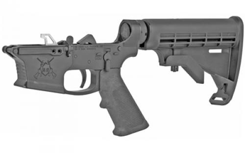 KE Arms KE-9, Complete Lower Receiver, Semi-automatic, 9MM, Accepts Glock OEM and After Market Glock Style Magazines, Mil-Spec 6 Position Stock, Black 1-50-01-063