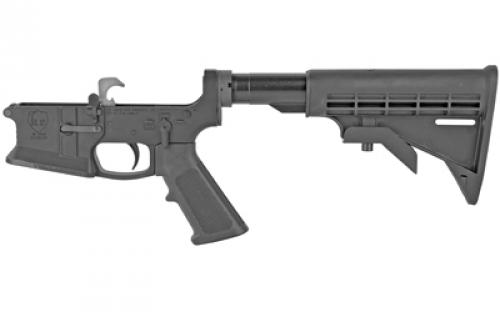 KE Arms Complete Lower, Billet, 223 Rem/556NATO, Black Finish, With Milspec Trigger, A2 Grip, M4 Collapsible Stock 1-50-01-075