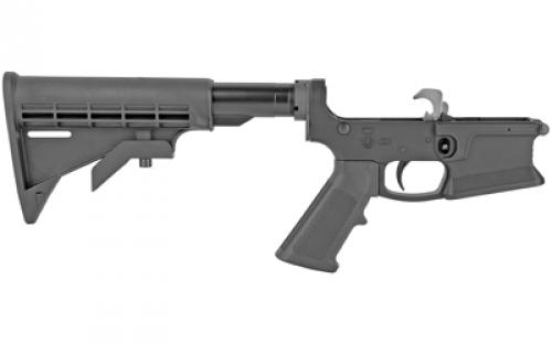 KE Arms Complete Lower, Billet, 223 Rem/556NATO, Black Finish, With Milspec Trigger, A2 Grip, M4 Collapsible Stock 1-50-01-075