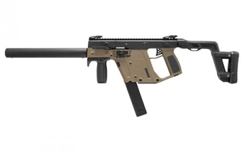 KRISS USA, Inc VECTOR CRB Origin, Semi-automatic Rifle, Carbine, 45 ACP, 16 Faux Suppressor Barrel, Matte Finish, Black/Flat Dark Earth, Folding Polymer Stock, Vertical Fore Grip, Front/Rear Flip Sights, 1 Magazine, 30 Rounds KV45-CORG15