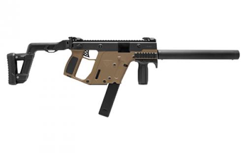 KRISS USA, Inc VECTOR CRB Origin, Semi-automatic Rifle, Carbine, 45 ACP, 16" Faux Suppressor Barrel, Matte Finish, Black/Flat Dark Earth, Folding Polymer Stock, Vertical Fore Grip, Front/Rear Flip Sights, 1 Magazine, 30 Rounds KV45-CORG15