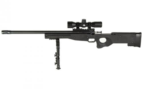 Keystone Sporting Arms Cricket Precision Rifle, Bolt Action Rifle, Single Shot, Compact, 22 LR, 16.125 Barrel, Blued Finish, Black Synthetic Stock, Adjustable Sights, Includes Bipod/Scope Mount/4X28 Combat Scope/Sun Shade, Right Hand, BLEM (Damaged Case) KSA2159