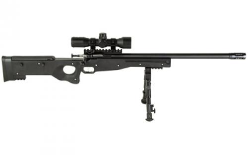 Keystone Sporting Arms Cricket Precision Rifle, Bolt Action Rifle, Single Shot, Compact, 22 LR, 16.125" Barrel, Blued Finish, Black Synthetic Stock, Adjustable Sights, Includes Bipod/Scope Mount/4X28 Combat Scope/Sun Shade, Right Hand, BLEM (Damaged Case) KSA2159