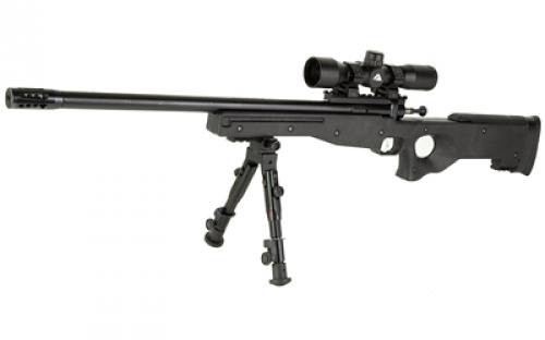 Keystone Sporting Arms Cricket Precision Rifle, Bolt Action Rifle, Single Shot, Compact, 22 LR, 16.125" Barrel, Blued Finish, Black Synthetic Stock, Adjustable Sights, Includes Bipod/Scope Mount/4X28 Combat Scope/Sun Shade, Right Hand, BLEM (Damaged Case) KSA2159