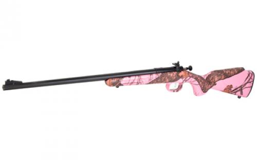 Keystone Sporting Arms Crickett, Generation 2, Bolt Action Rifle, Single Shot, Compact, 22 LR, 16.125" Barrel, Matte Blued Finish, Mossy Oak Pink Blaze Synthetic Stock, Adjustable Sights, Right Hand KSA2161