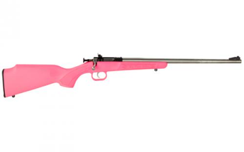 Keystone Sporting Arms Crickett, Gen 2, Compact, Bolt Action, Single Shot Rifle, 22LR, 16.125" Barrel, Stainless Finish, Pink Synthetic Stock, Adjustable Sights KSA2221