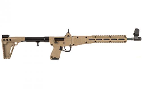 Kel-Tec Model Sub 2K Gen 2, 40 Carbine, Semi-automatic Rifle, 40 S&W, 16.1" Barrel, Tan, Black Stock, Adjustable Sights, 10Rd, For Glock OEM 23 Magazine SUB2K40GLK23BTAN