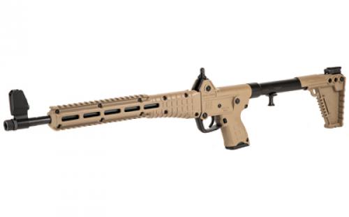 Kel-Tec Model Sub 2K Gen 2, 40 Carbine, Semi-automatic Rifle, 40 S&W, 16.1" Barrel, Tan, Black Stock, Adjustable Sights, 10Rd, For Glock OEM 23 Magazine SUB2K40GLK23BTAN