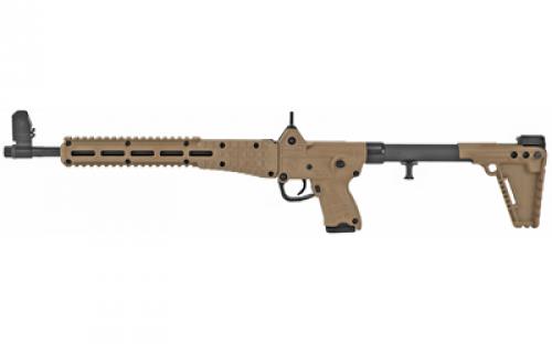 Kel-Tec Model Sub 2K, 9 Carbine, Semi-automatic Rifle, 9MM, 16.1 Barrel, Tan, Black Stock, Adjustable Sights, 10Rd, For Glock OEM 19 Magazine SUB2K9GLK19BTAN