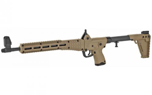 Kel-Tec Model Sub 2K, 9 Carbine, Semi-automatic Rifle, 9MM, 16.1" Barrel, Tan, Black Stock, Adjustable Sights, 10Rd, For Glock OEM 19 Magazine SUB2K9GLK19BTAN