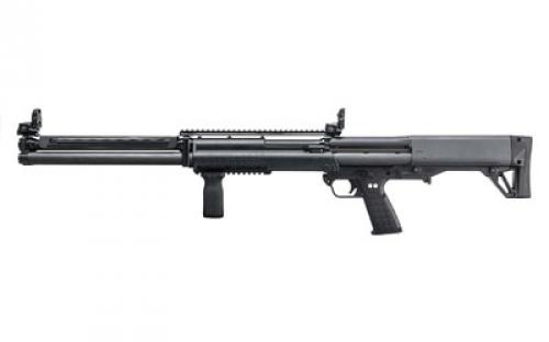 Kel-Tec KSG-25, Pump Action Shotgun, 12 Gauge, 3 Chamber, 30.5 Barrel, Black Finish, Synthetic Stock, Magpul MBUS Front and Rear Flip Up Sights, Magpul RVG Rail Vertical Grip, 12+12 Rounds KSG25BLK