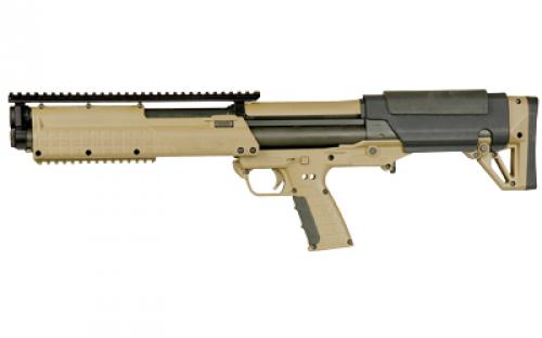 Kel-Tec KSG, Pump Action Shotgun, 12 Gauge, 3 Chamber, 18.5 Barrel, Tan Cerakote Finish, Synthetic Stock, Tactical Handguard with Rails, 7+7 Rounds KSGTAN