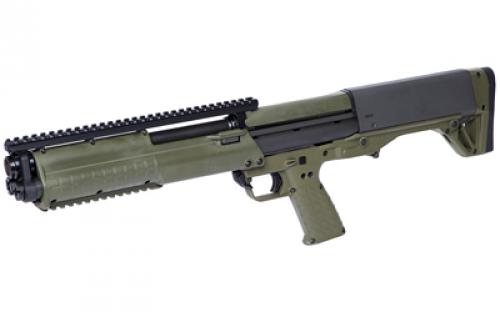 Kel-Tec KSG, Pump Action Shotgun, 12 Gauge, 3" Chamber, 18.5" Barrel, Green Finish, Synthetic Stock, Tactical Handguard with Rails, 7+7 Rounds KSGGRN