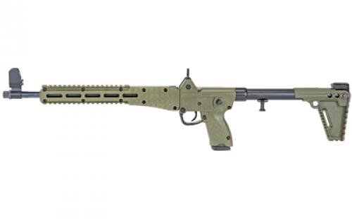 Kel-Tec Model Sub 2K Gen 2, 9 Carbine, Semi-automatic Rifle, 9MM, 16.1 Barrel, Green Finish, Black Stock, Adjustable Sights, 17Rd, For Glock OEM 17 Magazine SUB2K9GLK17BGRNHC