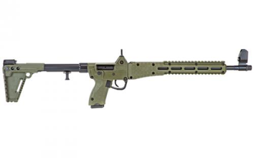 Kel-Tec Model Sub 2K Gen 2, 9 Carbine, Semi-automatic Rifle, 9MM, 16.1" Barrel, Green Finish, Black Stock, Adjustable Sights, 17Rd, For Glock OEM 17 Magazine SUB2K9GLK17BGRNHC