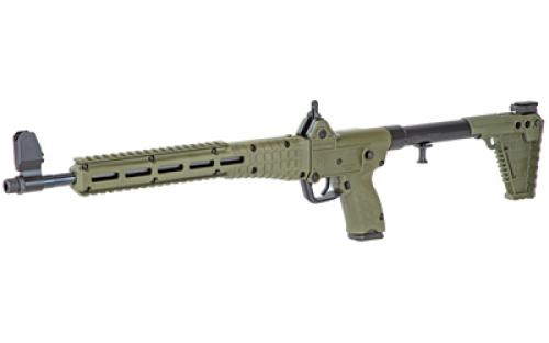 Kel-Tec Model Sub 2K Gen 2, 9 Carbine, Semi-automatic Rifle, 9MM, 16.1" Barrel, Green Finish, Black Stock, Adjustable Sights, 17Rd, For Glock OEM 17 Magazine SUB2K9GLK17BGRNHC