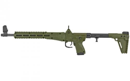 Kel-Tec Model Sub 2K Gen 2, 9 Carbine, Semi-automatic Rifle, 9MM, 16.1 Barrel, Green Finish, Black Stock, Adjustable Sights, 15Rd, For Glock OEM 19 Magazine SUB2K9GLK19BGRNHC