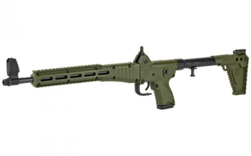 Kel-Tec Model Sub 2K Gen 2, 9 Carbine, Semi-automatic Rifle, 9MM, 16.1" Barrel, Green Finish, Black Stock, Adjustable Sights, 15Rd, For Glock OEM 19 Magazine SUB2K9GLK19BGRNHC