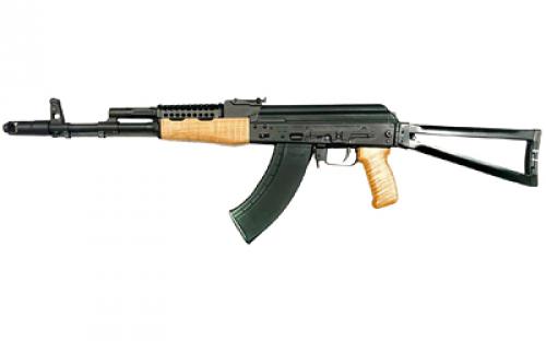 Kalashnikov USA KR-103SFSAW-TRI, Semi-automatic Rifle, 7.62X39, 16.33 Barrel, Cheese Grater Upper Handguard, Matte Finish, Black, Blonde Wood Furniture, Side Folding Triangle Stock, 30 Rounds, 1 Magazine KR-103SFSAW-TRI