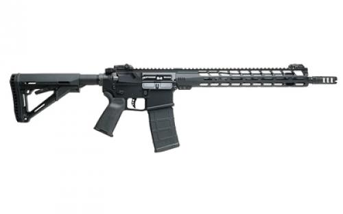 LanTac USA LLC Raven, Optics Ready, Semi-automatic Rifle, AR-15, 223 Wylde, 14.5 Barrel with a Pinned and Welded Lantac Dragon Muzzle Brake that Brings the Barrel Length to 16, FC Hook Installed, 1:7 Rifling, Matte Finish, Black, Flip-Up Iron Sights, 10 Rounds, 1 Magazine 01-FA-14-DELUXE-RAVEN-CA