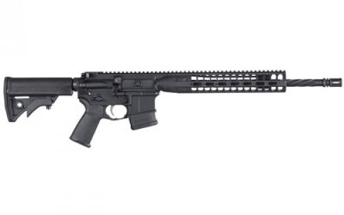 LWRC Direct Impingement Rifle, Semi-automatic Rifle, 223 Rem/556NATO, 16.1 Cold Hammer Forged Spiral Fluted Barrel, 1:7 Twist, Black Finish, LWRCI Compact Stock, Magpul MOE+ Grip, 10Rd, LWRCI Modular Free Float Rail, LWRCI Monoforge Upper Receiver, California Compliant, Includes JT Pin ICDIR5B16CAC