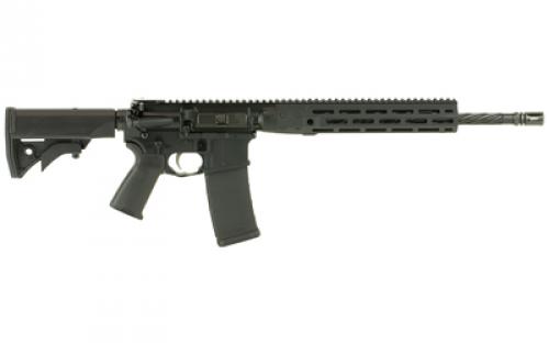 LWRC Direct Impingement Rifle, Semi-automatic Rifle, 223 Rem/556NATO, 16.1" Cold Hammer Forged Spiral Fluted Barrel, 1:7 Twist, Black Finish, LWRCI Compact Stock, Magpul MOE+ Grip, 30Rd, LWRCI Free Float MLOK Rail, LWRCI A2 Flash Hider, LWRCI Monoforge Upper Receiver ICDIR5B16ML