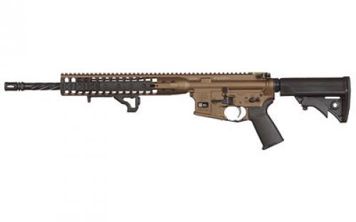 LWRC Direct Impingement Rifle, Semi-automatic Rifle, 223 Rem/556NATO, 16.1" Cold Hammer Forged Spiral Fluted Barrel, 1:7 Twist, Burnt Bronze Finish, LWRCI Compact Stock, Magpul MOE+ Grip, 10Rd, LWRCI Modular Free Float Rail, LWRCI Monoforge Upper Receiver, California Compliant, Includes JT Pin ICDIR5BB16CAC