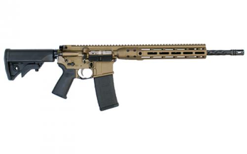 LWRC Direct Impingement Rifle, Semi-automatic Rifle, 223 Rem/556NATO, 16.1 Cold Hammer Forged Spiral Fluted Barrel, 1:7 Twist, Burnt Bronze Finish, LWRCI Compact Stock, Magpul MOE+ Grip, 10Rd, LWRCI Free Float MLOK Rail, LWRCI Monoforge Upper Receiver, California Compliant, Includes JT Pin ICDIR5BB16MLCAC