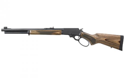 Marlin 1895 Guide Gun, Large Loop, Lever Action Rifle, 45-70 Government, 19.10 Threaded Barrel, 11/16X24 Thread Pitch, Satin Blued, Brown Laminate Stock and Forend, Semi-Buckhorn Sights, Crossbolt Safety, 6 Round Tubular Magazine 70456